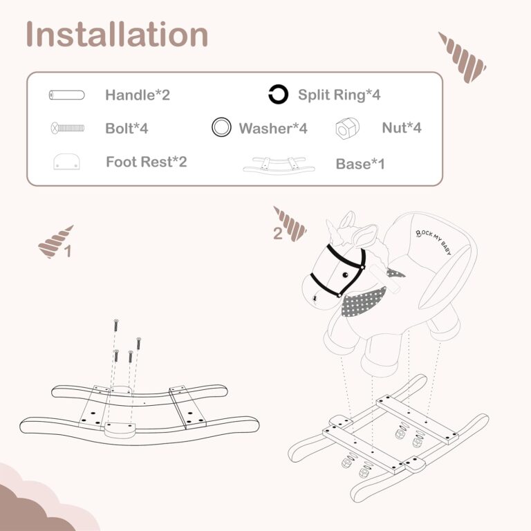 Unicorn Rocking Chair with Sound Effects assembley instruction