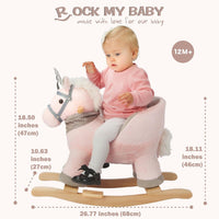 Unicorn Rocking Chair with Sound Effects  picture with measurements