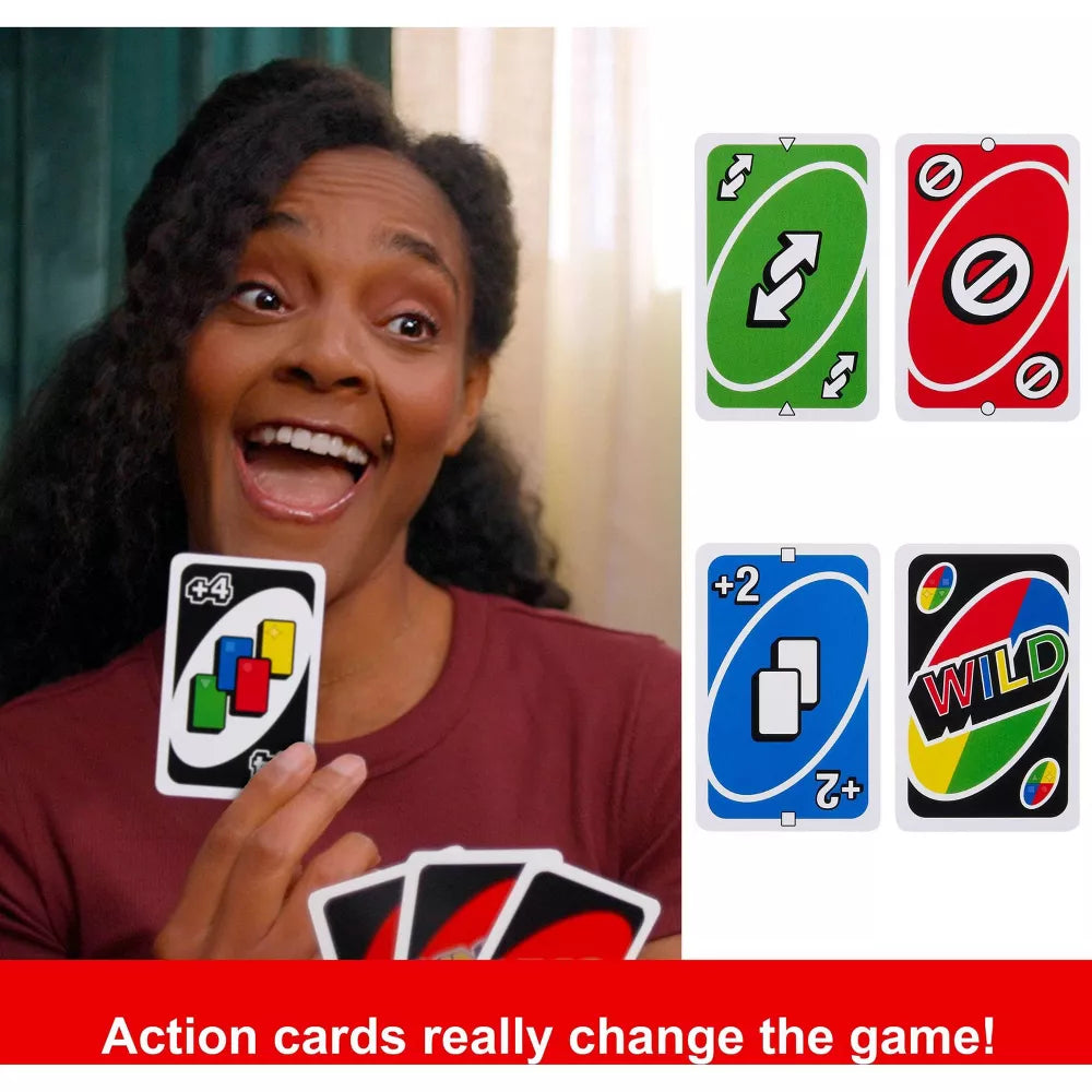 UNO Card Game with action cards available