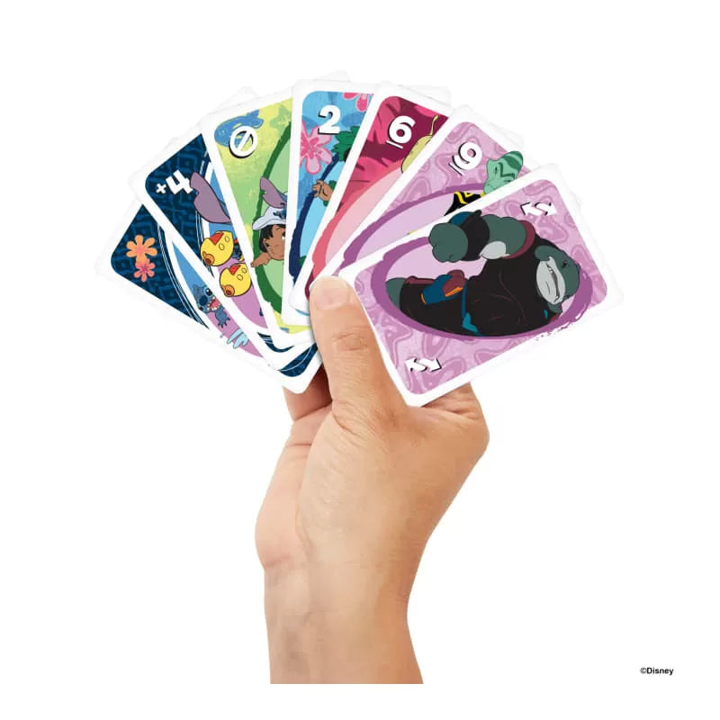 Play Uno Lilo & Stitch and yell “UNO!” before your opponents.
