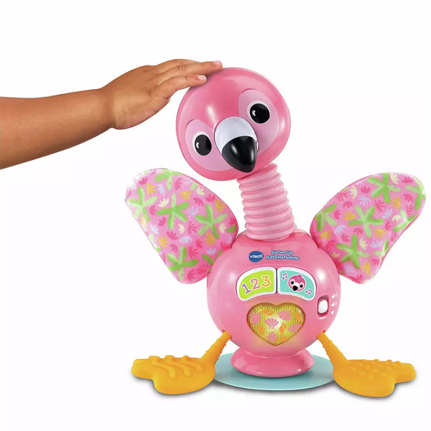 VTech Suction Cup Fluttering Flamingo Highchair Sensory Toy interactive toy for early learning skills
