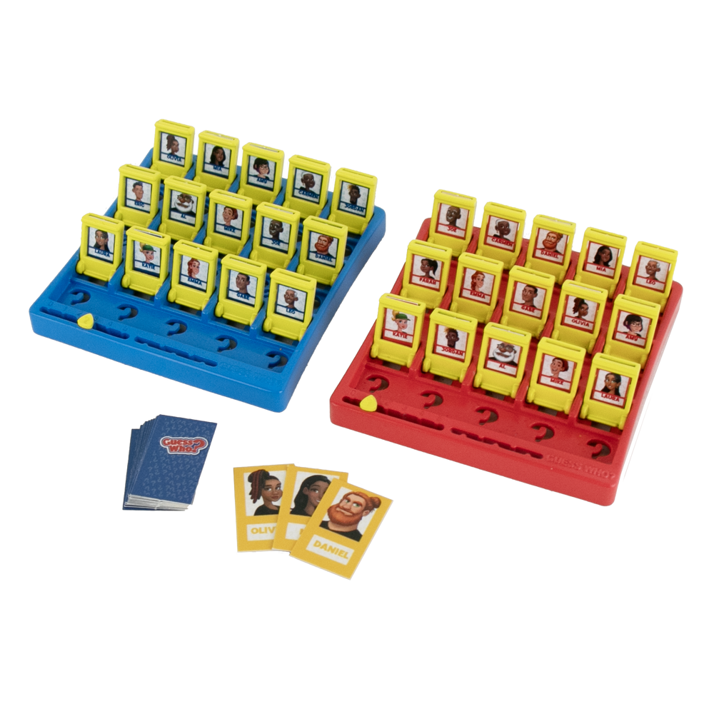World's Smallest Guess Who? mini game boards and character cards