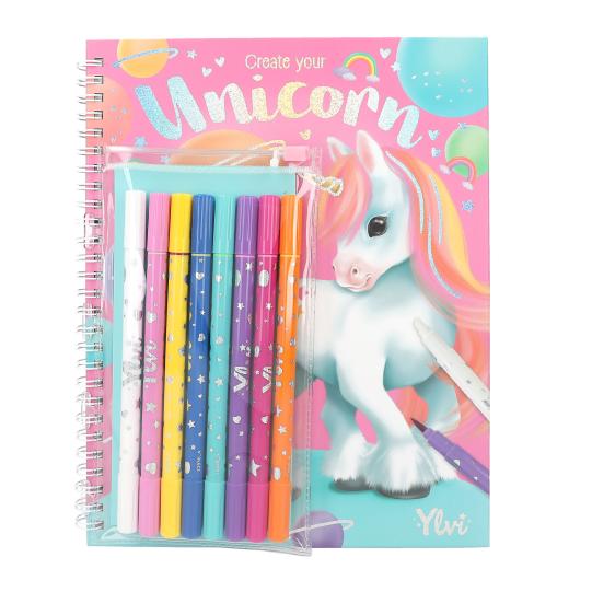 Ylvi Colouring Book with Pen Set color up your favorite