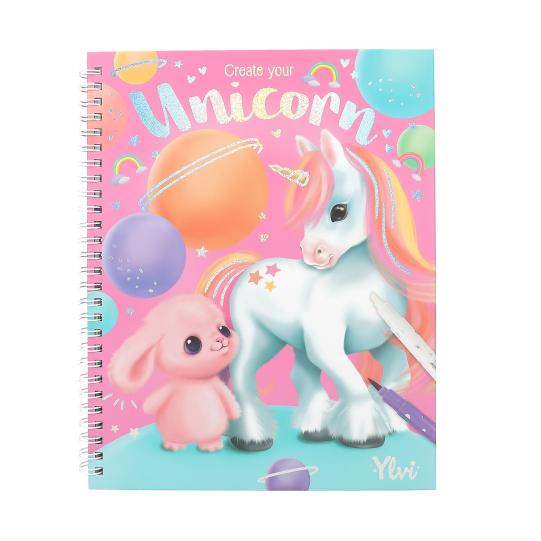 Ylvi Colouring Book with Pen Set front view picture of the book