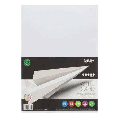 A4 White 160gsm Card Paper  50 sheets in a pack