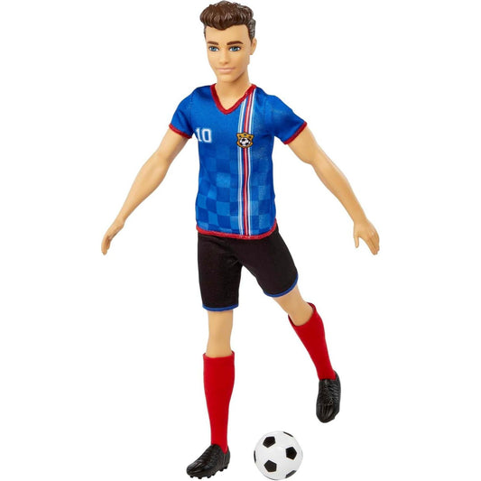 barbie ken doll kicking football 