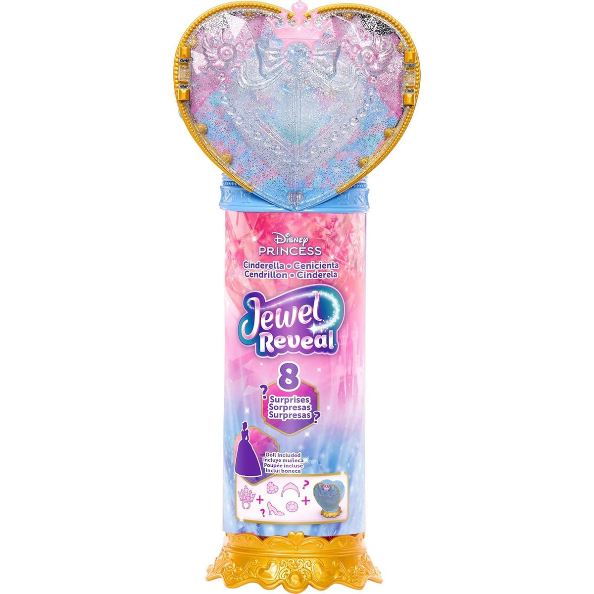disney princess cinderella jewel reveal doll packaging 