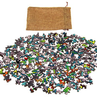 Rainbow Wood Puzzle Wolf