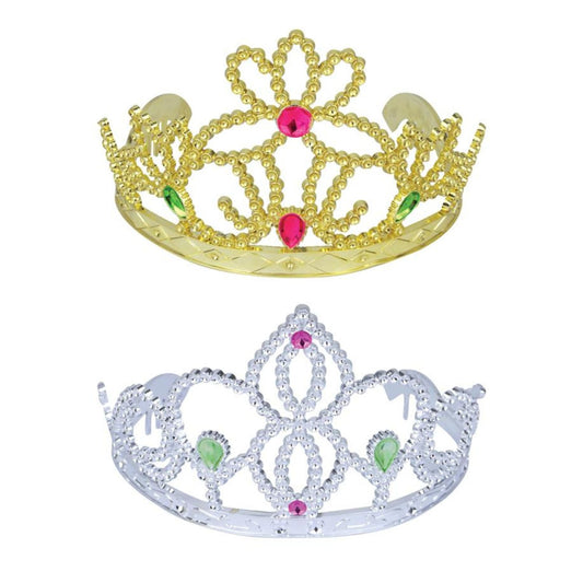 gold and silver tiaras