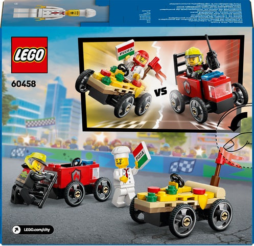 LEGO Pizza Vs. Fire Truck Race Car Pack