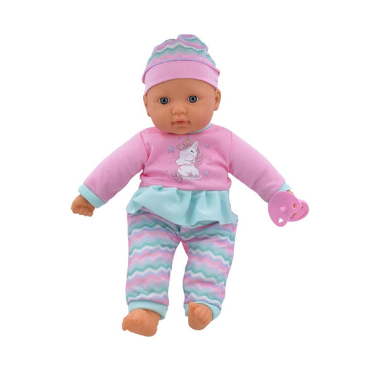 Lullaby Baby 16" Soft Baby Doll With Bottle and Dummy