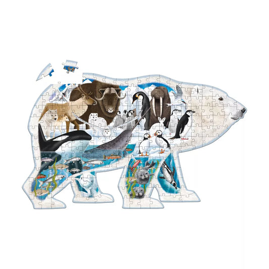 polar bear shape puzzle 