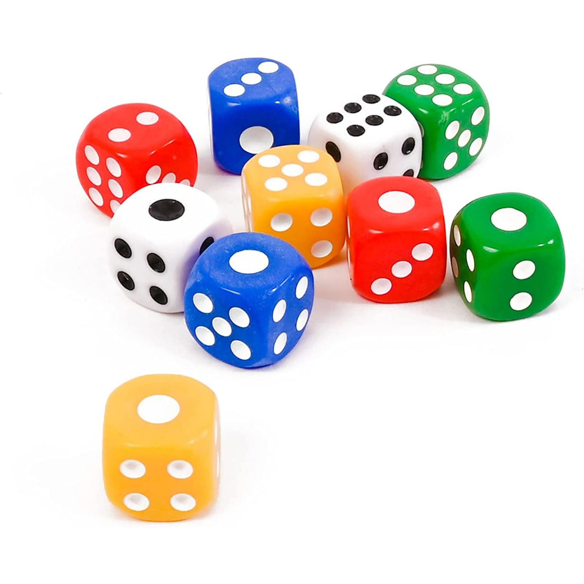 10Pc Dice Set On Blistercard