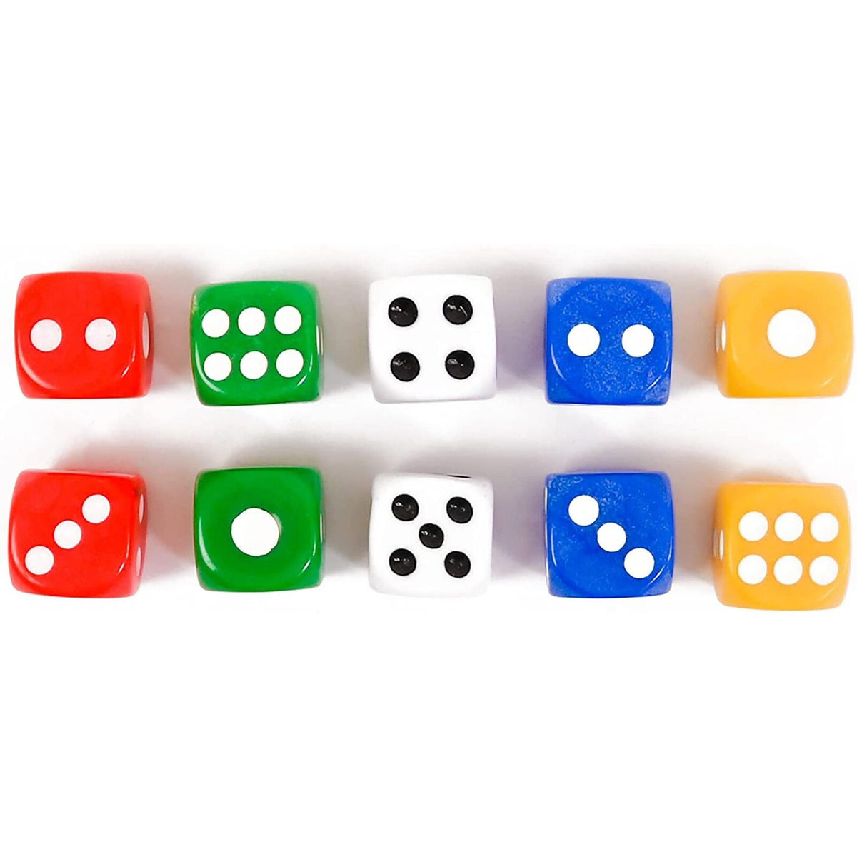 10Pc Dice Set On Blistercard