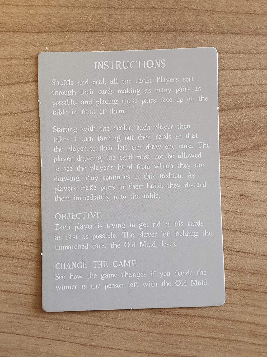 David Walliams Old Maid Card Game