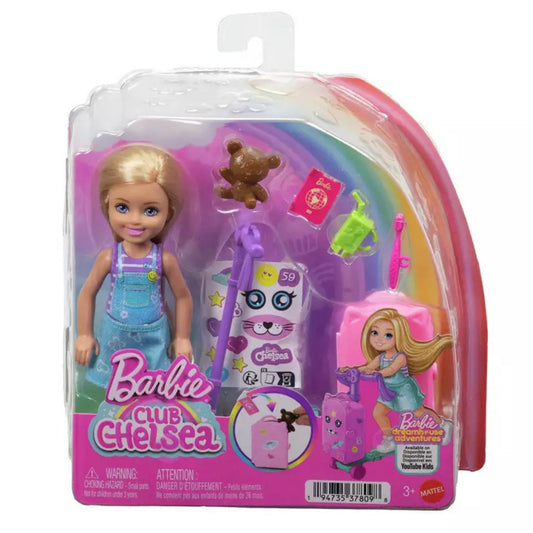 Toys at Foys - Barbie Club Chelsea Limitless Adventure Doll, Scooter Suitcase and Accessories