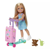 Toys at Foys - Barbie Club Chelsea Limitless Adventure Doll, Scooter Suitcase and Accessories