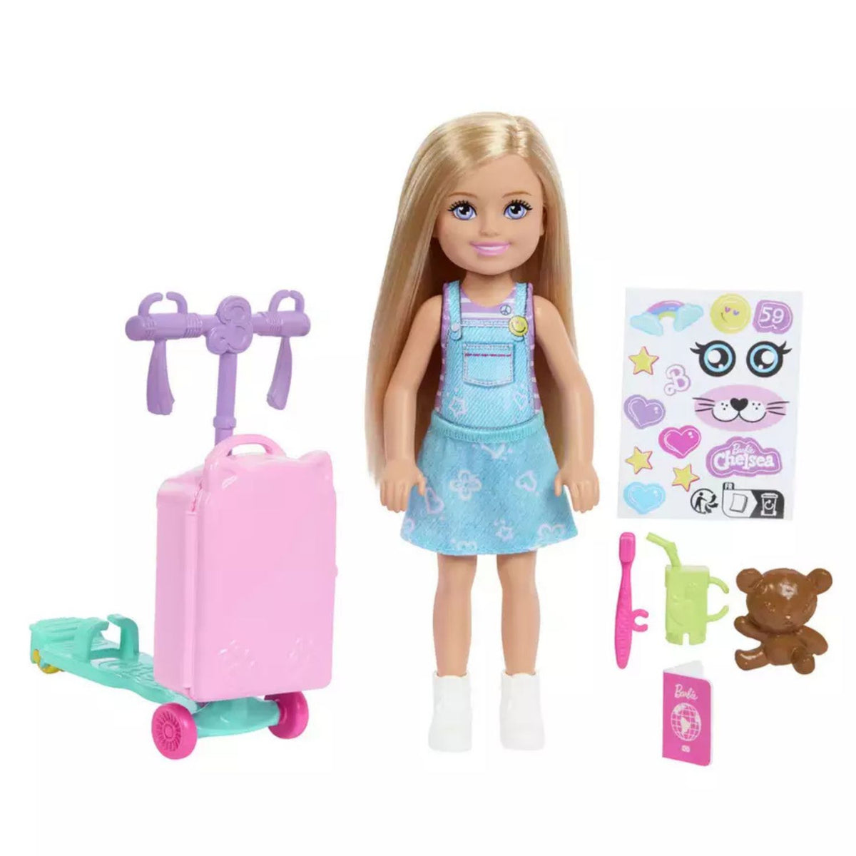 Toys at Foys - Barbie Club Chelsea Limitless Adventure Doll, Scooter Suitcase and Accessories
