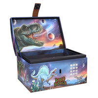 Toys at Foys - Depesche Dino World Code Lock Treasure Box opened to side
