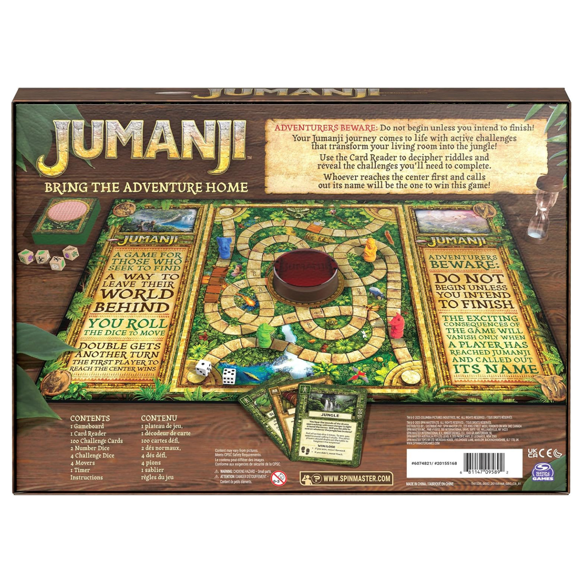 Toys at Foys - Jumanji 30th Anniversary Edition Board Game - back of box