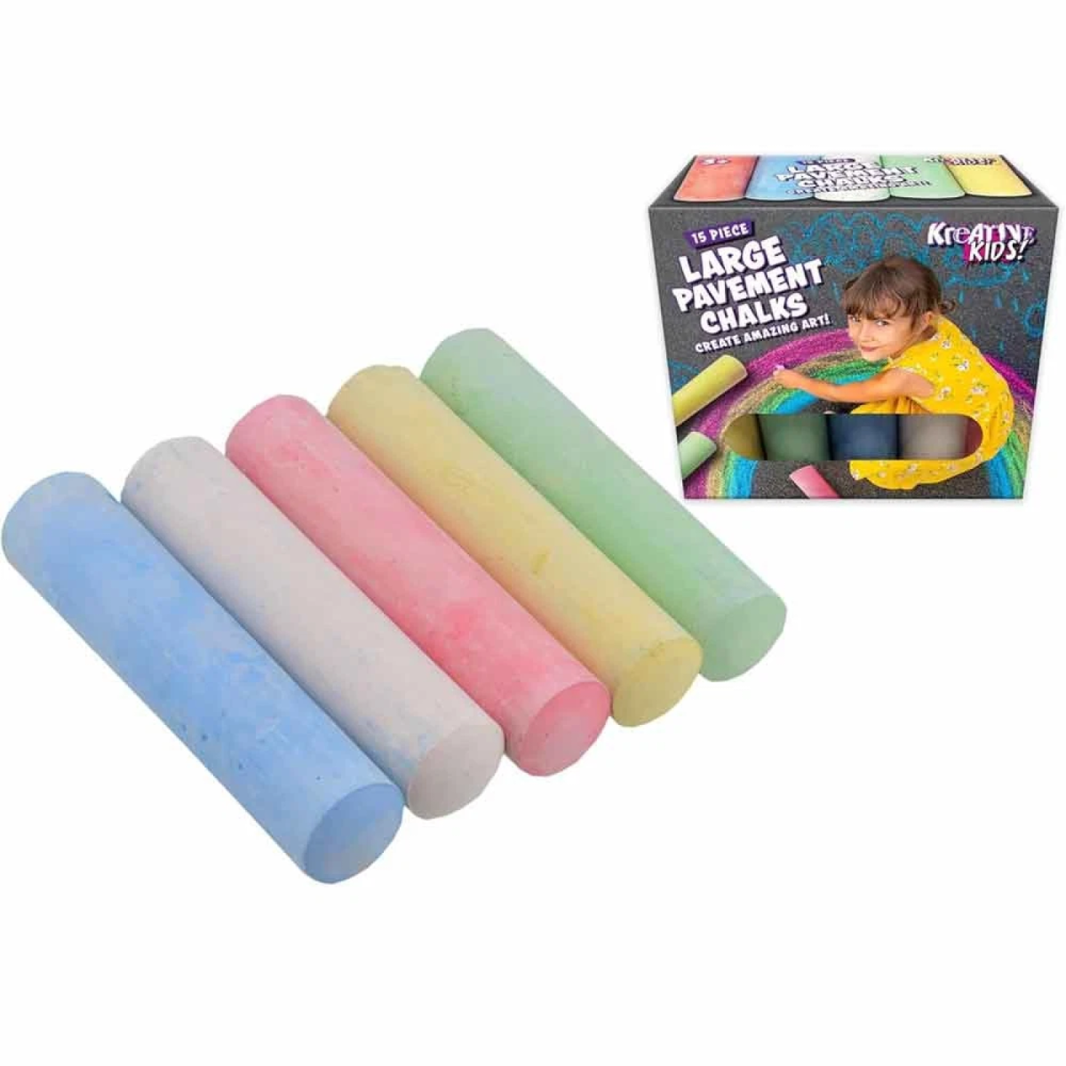 Toys at Foys - KTL Kreative Kids! 15 Piece Large Pavement Chalks