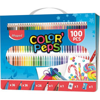 Toys at Foys - Maped Color Peps 100 Piece Colouring Set with Carry Case