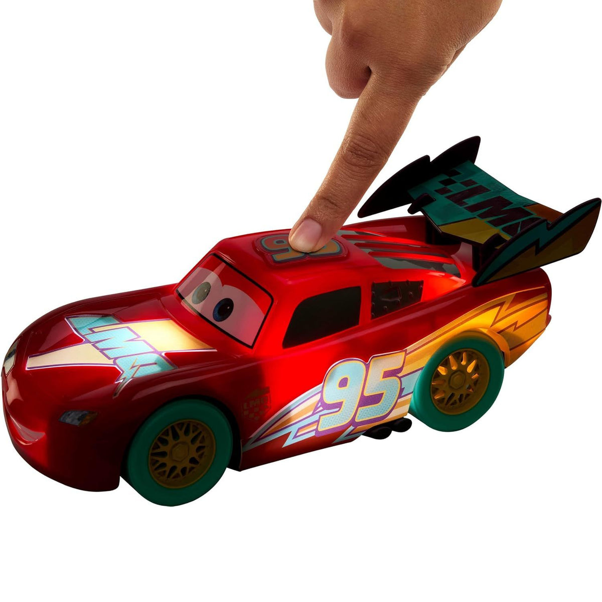 Toys at Foys - Mattel Disney and Pixar Cars Race to Celebrate Lightning McQueen with Lights & Sounds