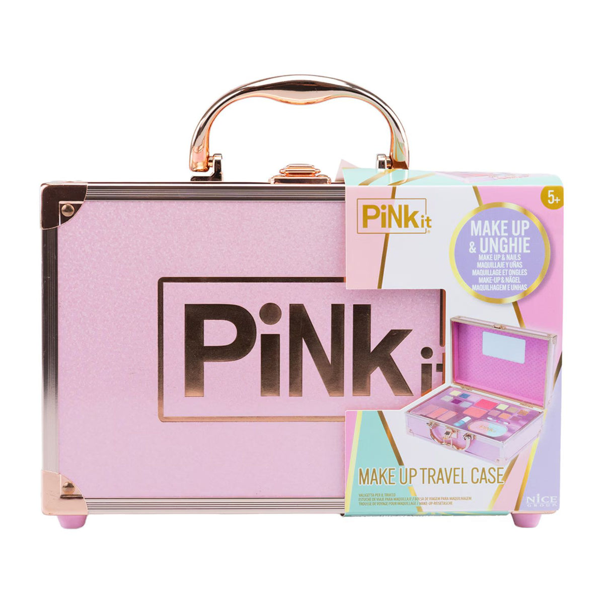 Toys at Foys - Nice Make-Up Case Pink Kids with Mirror and Accessories