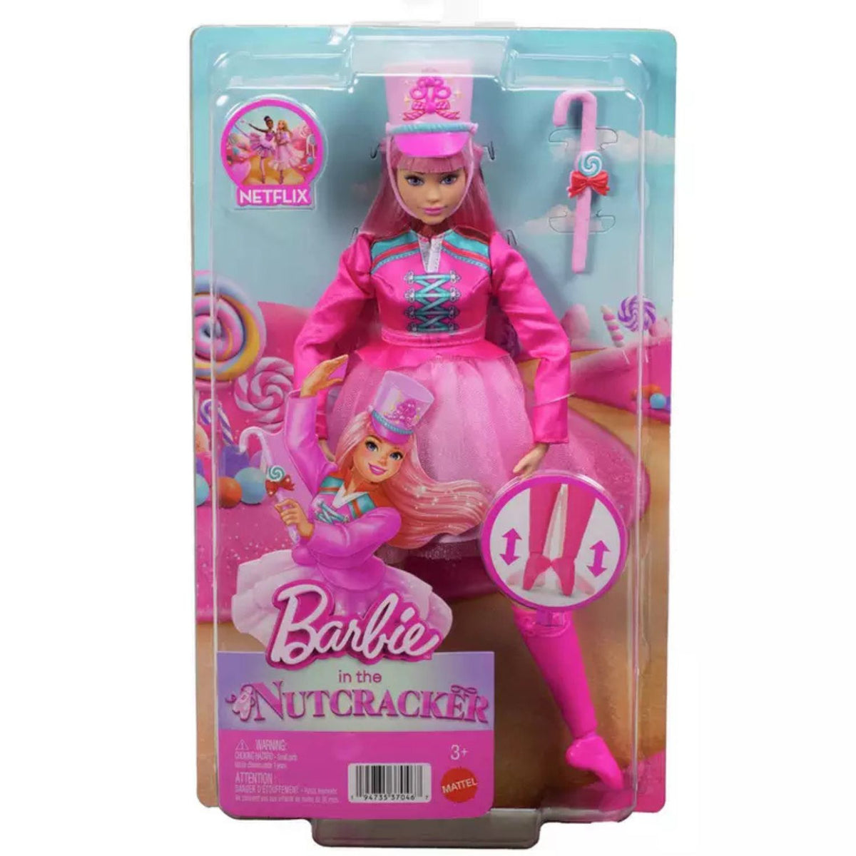 Toys at Foys - Nutcracker Daisy Ballerina Doll with Candy Cane Baton