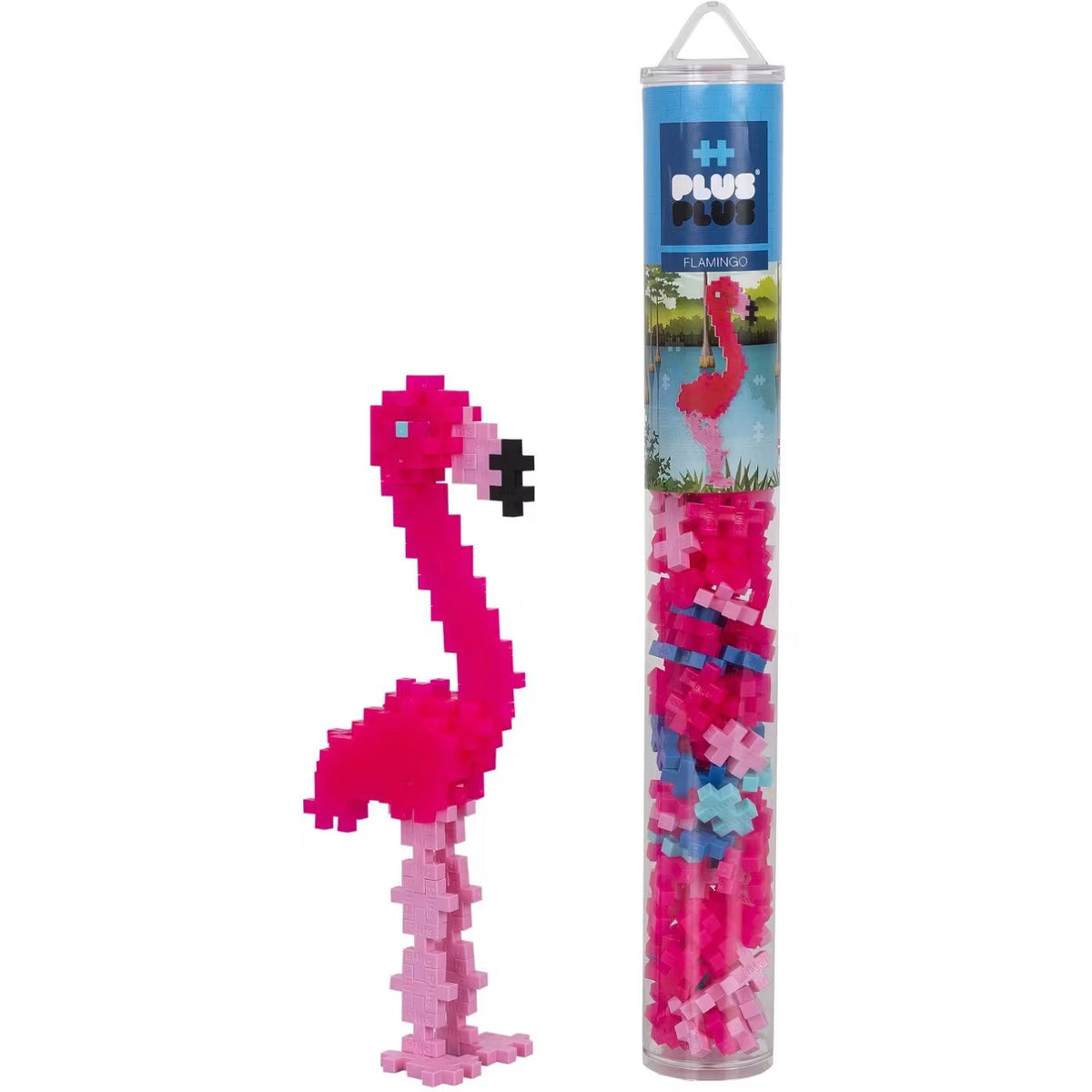 Toys at Foys - Plus-Plus Building Blocks Flamingo 100 Piece Tube 