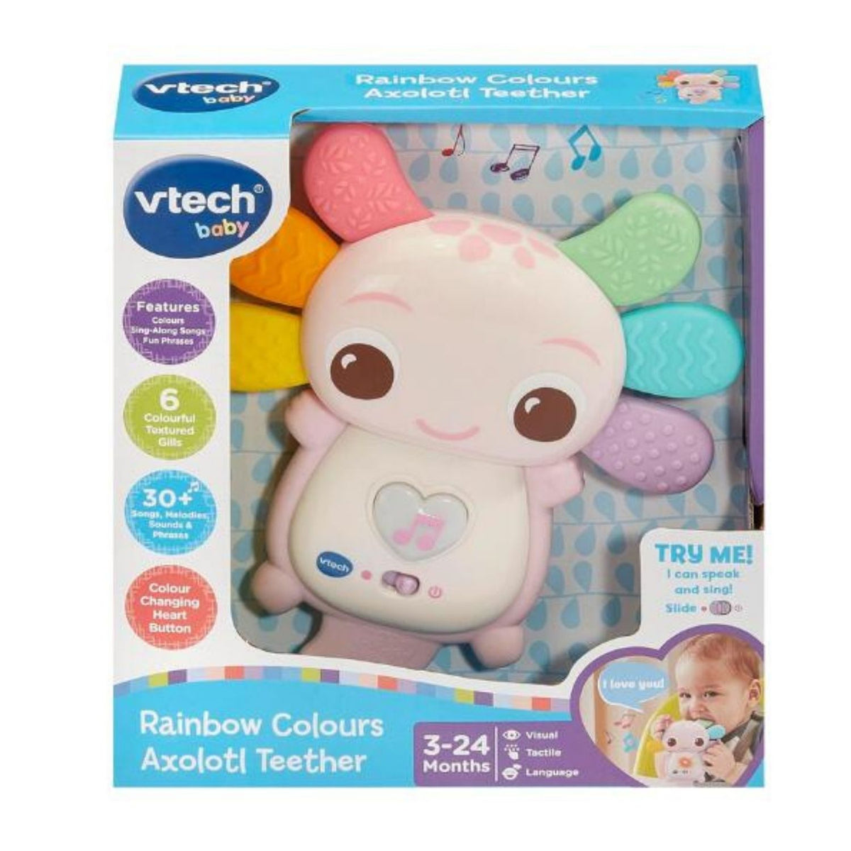 Toys at Foys - Rainbow Colours Axolotl Pink 