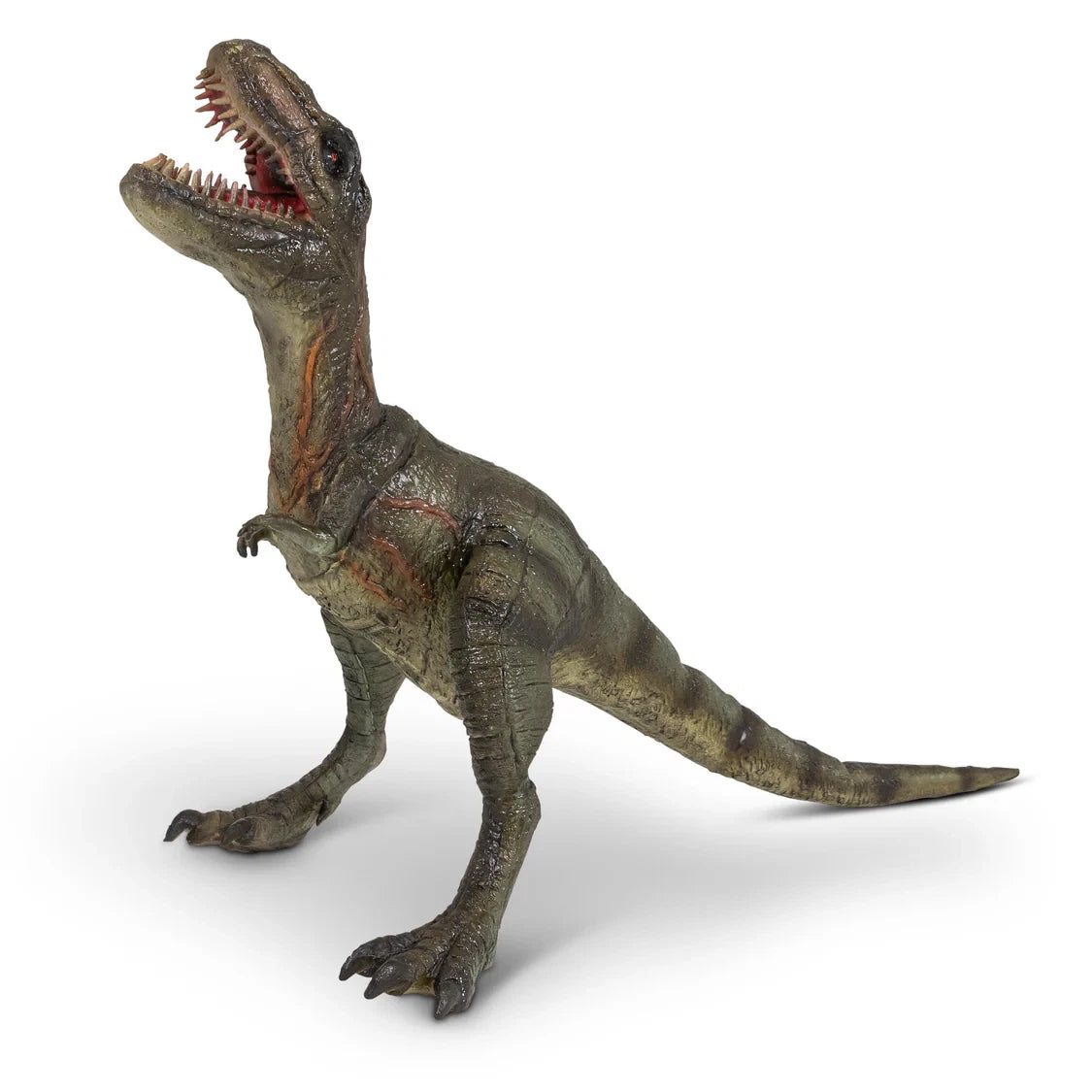 Side view of the Tobar Large T-Rex Dinosaur Model with textured finish and roaring Tyrannosaurus Rex pose.