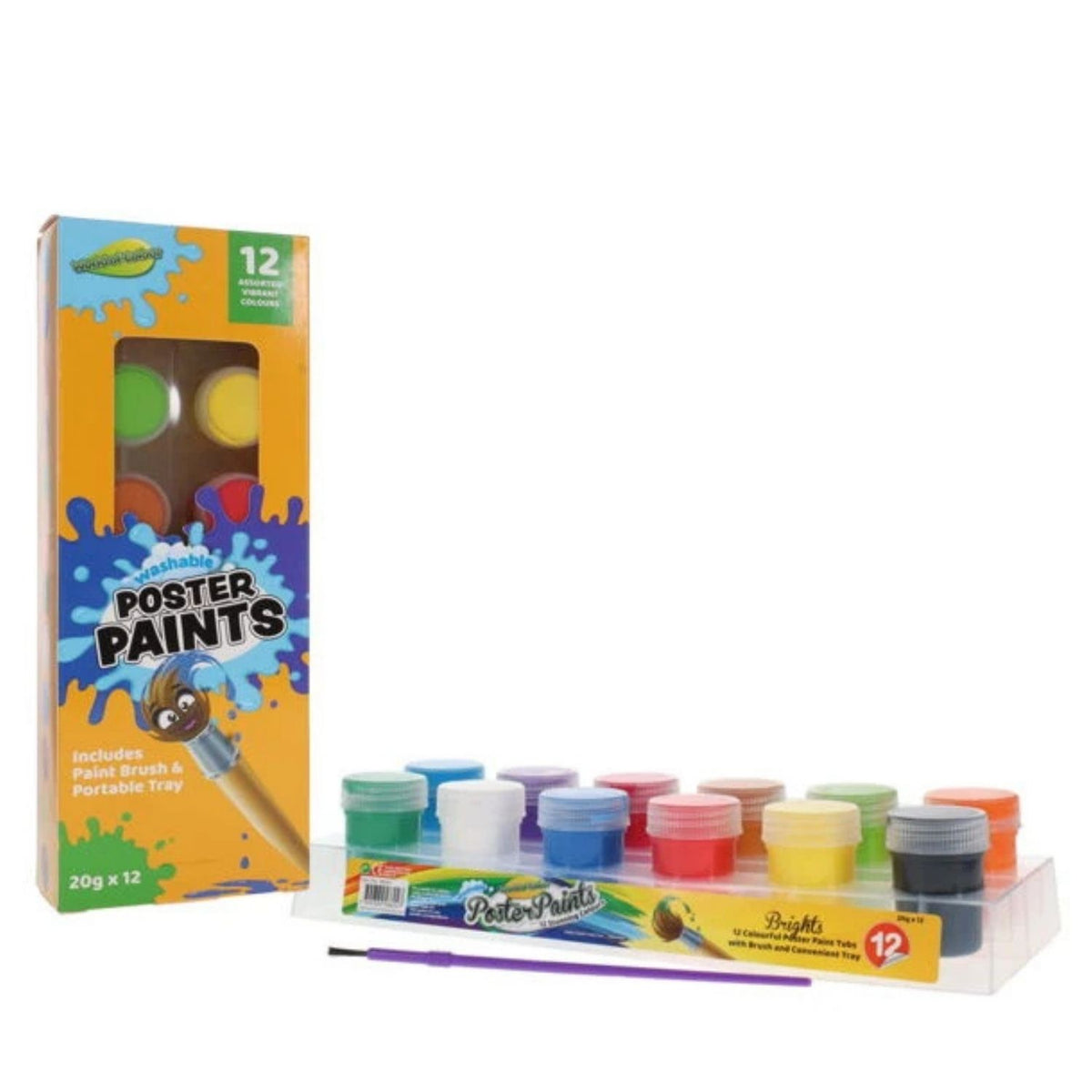 Toys at Foys - World of Colour Poster Paint with Brush 12 x 20g