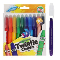 twisties chunk crayons with lid off 