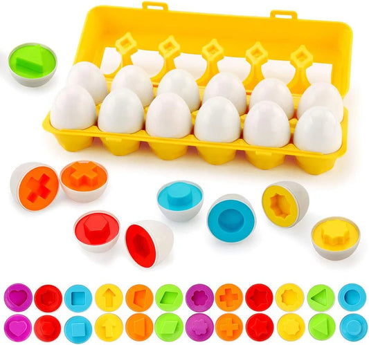 egg shape sorter play set and contents 