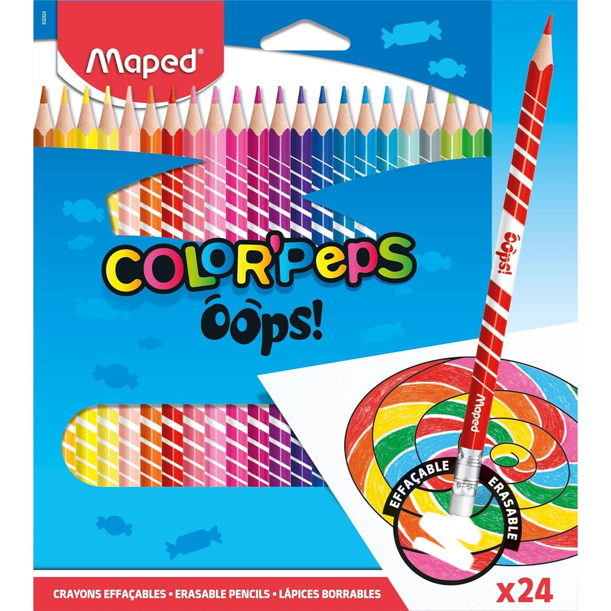 erasable pencils colours in packaging 