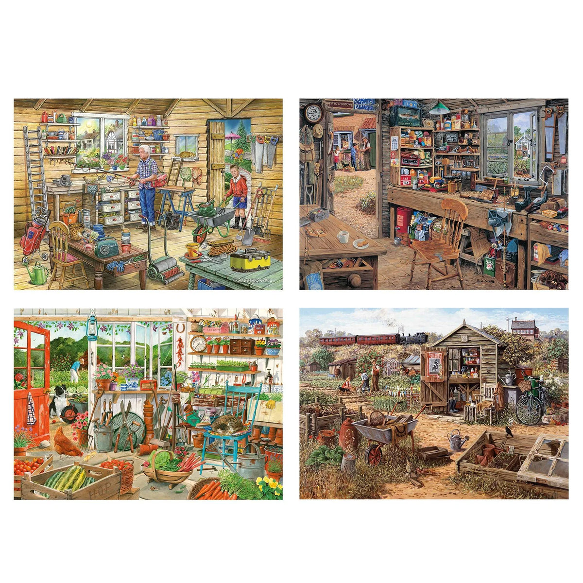 four finished puzzles time to potter 