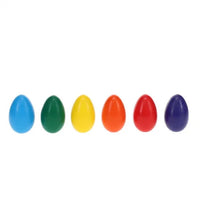 6 rainbow egg shaped crayons 