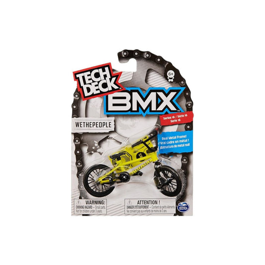 retail packaging of BMX bikes against white packaging.