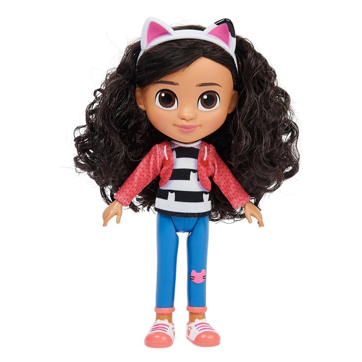 Gabby doll against a white studio background. 