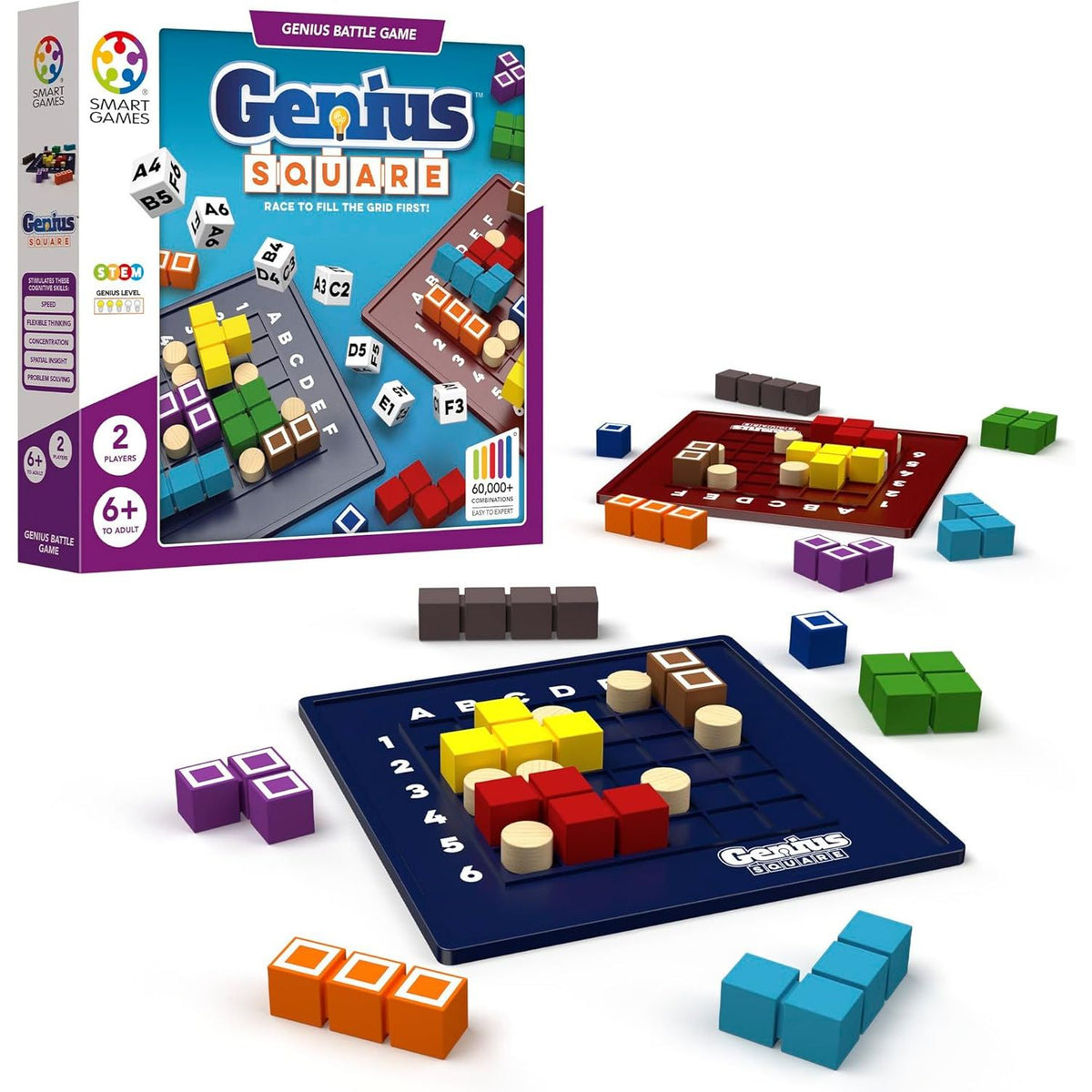 genius star game pieces and box 