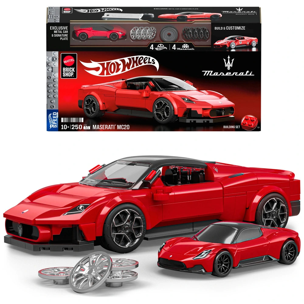red model super car building set 