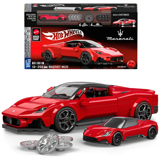 red model super car building set 