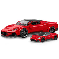 red model super car building set 