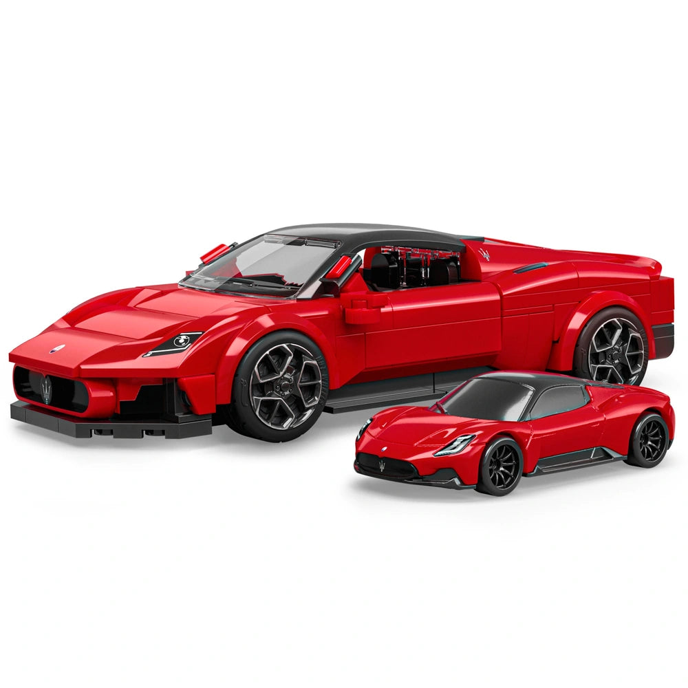 red model super car building set 