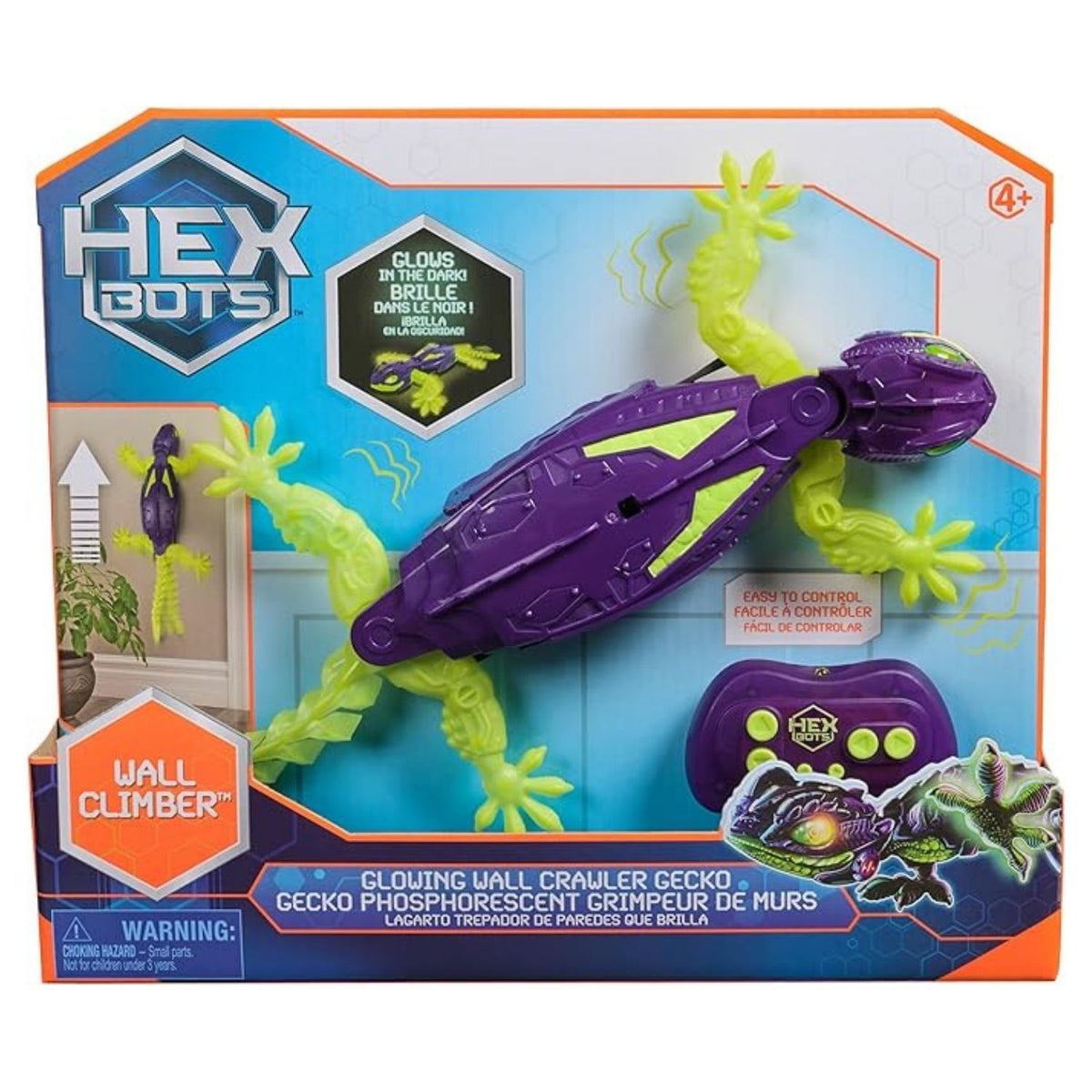 Gecko in retail packaging against white background.