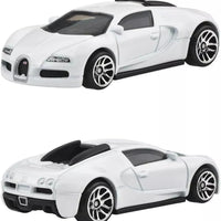 white model car from front and back 