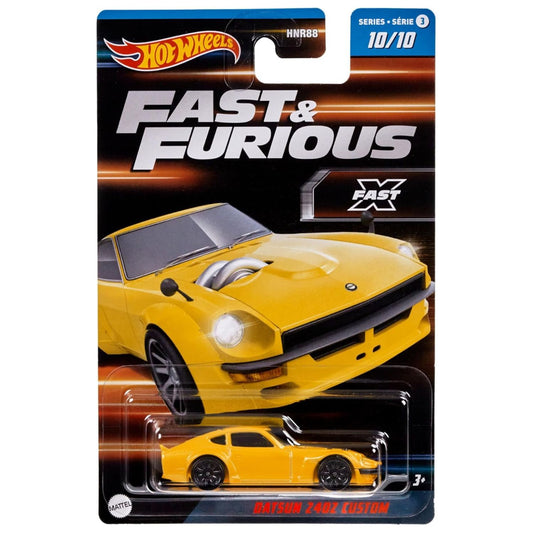 Orange model car in packaging 