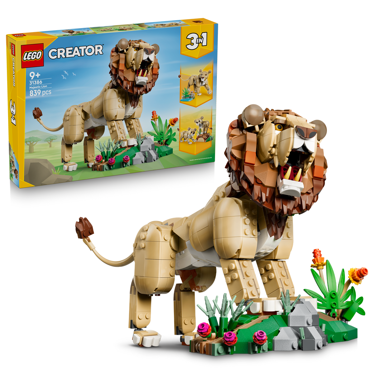 LEGO CREATOR 3in1 31386 Wild Animals: Majestic Lion