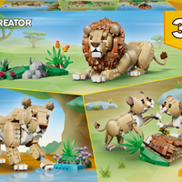 Build a Majestic Lion, Lioness or Two Cubs for Safari Adventures